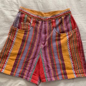 Vintage Style Patterned Gitano Shorts